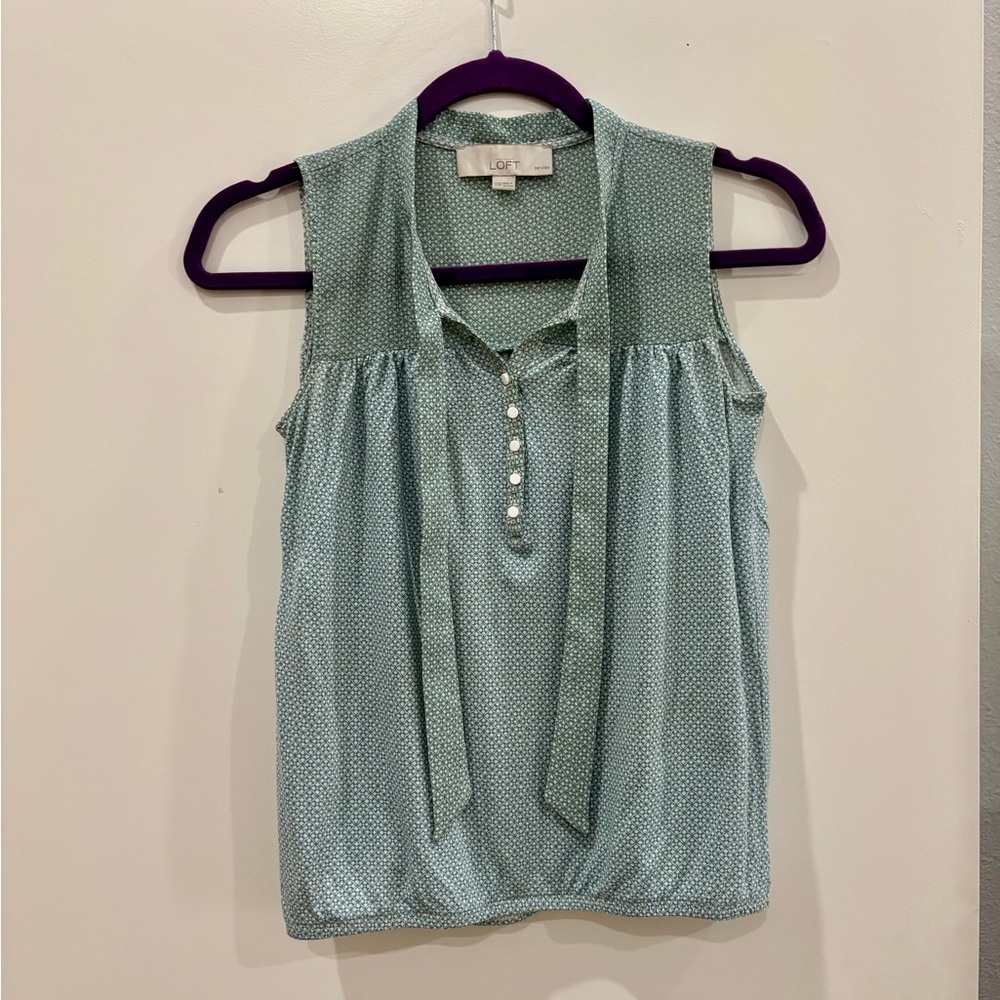 LOFT Women's Mint Sleeveless Blouse